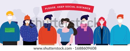 illustration of the appeal of people doing social distancing
