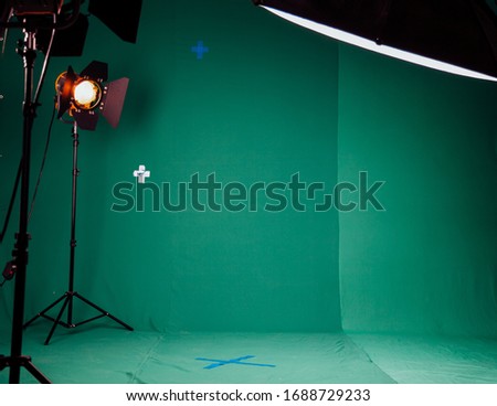 Photo Studio for the filming of chroma key