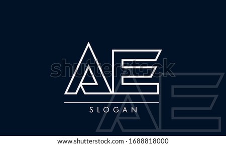 letter AE logo design template
