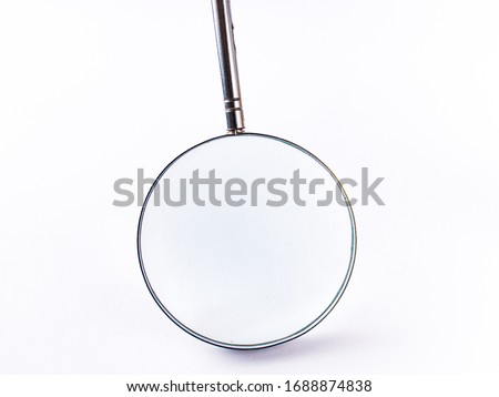 Magnifying class isolated stock image.