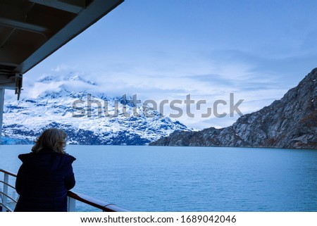 Cruise ship sailing in Glacier Bay National Park, Alaska