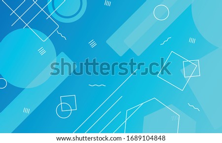 Abstract colorful background with cyan color gradient, modern shapes, use anywhere