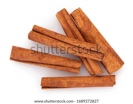 cinnamon stick isolated on white background closeup
