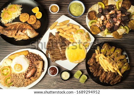latinamerican fast food fish meal and chips picada beach