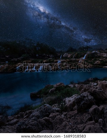 Wadi Darbot at Night with Milky Way