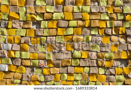 colorful mosaic on the wall