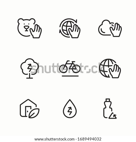 Simple Set Ecopack Vector line Icons