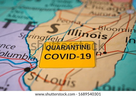 Illinois state Covid-19 Quarantine background