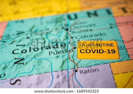 Colorado state Covid-19 Quarantine background