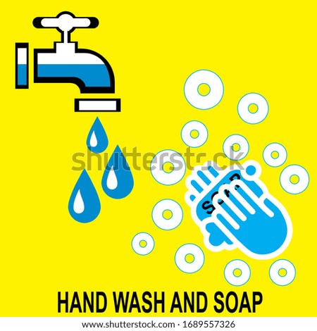 icon hand wash and hand soap for avoid corona virus / covid 19