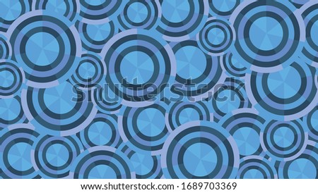 Lovely Blue Colour Circle shape background template vector design
