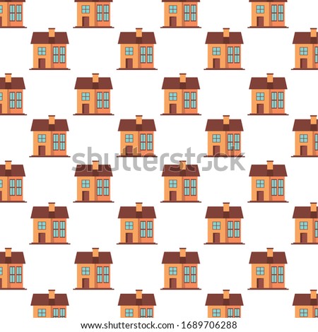 houses fronts facades pattern background vector illustration design