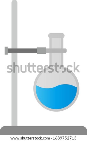 Round flask isolated vector illustration.