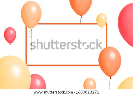 Balloons celebration background with place for text