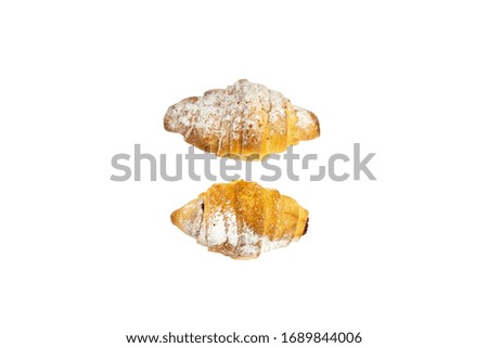 Sweet bagels isolated on white background.