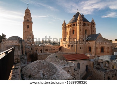 Abbey of the dormition in Jerusalem, Israel Royalty-Free Stock Photo #1689938320