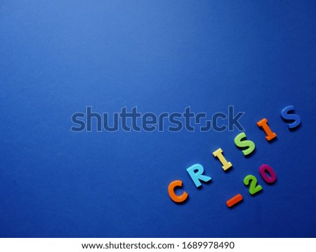 layout of colored letters on the surface