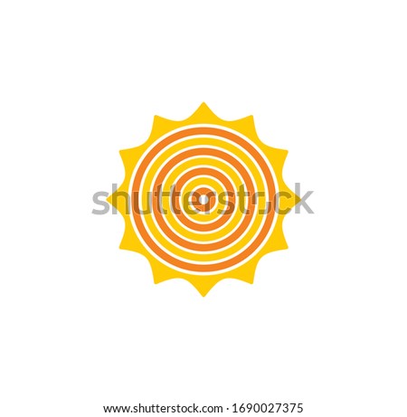 Sun related icon on background for graphic and web design. Creative illustration concept symbol for web or mobile app.