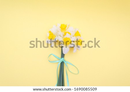 Spring concept, a bouquet of daffodils
