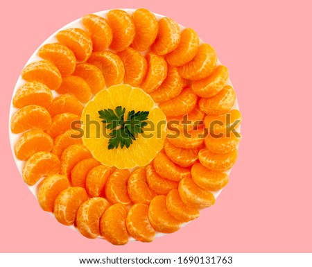 Healthy citrus fruits on a white plate