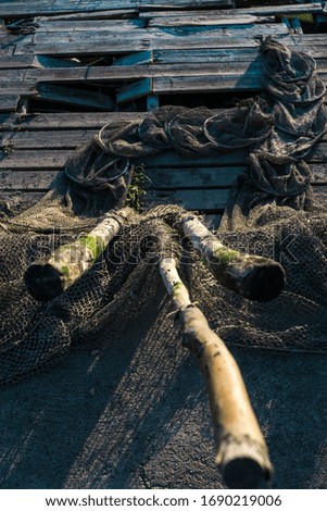 Fishing nets in the sun