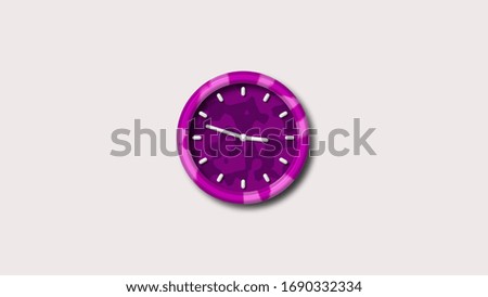 Amazing pink 3d clock icon on white background,pink army design clock icon