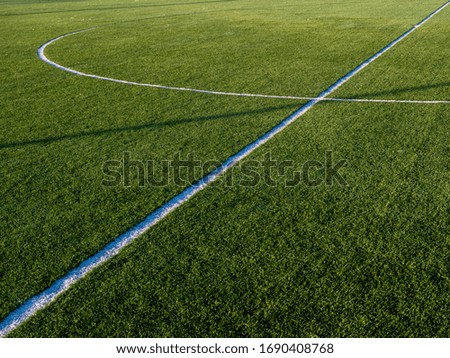 Soccer field on artificial grass 