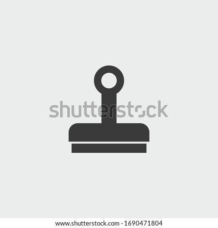 stamp icon. stamp vector on gray background