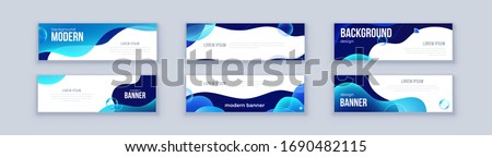 Liquid abstract banner design. Fluid Vector shaped background. Modern Graphic Template Banner pattern for social media and web sites Royalty-Free Stock Photo #1690482115