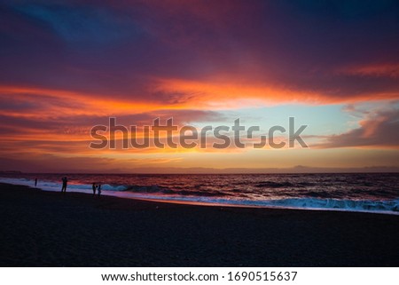 Beautiful sunset sky on Crete