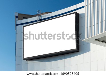 E-Digital big large empty blank screen big Billboard TV mockup template for advertisement.