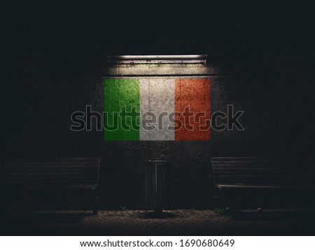 Ireland flag on the wall, ireland flag