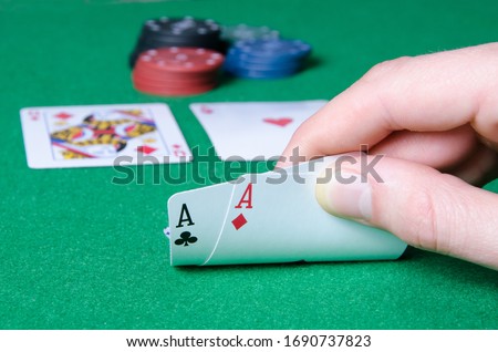 Poker table in a casino