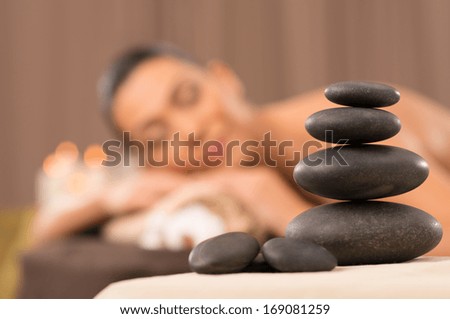 Stone Massage Set Royalty-Free Stock Photo #169081259