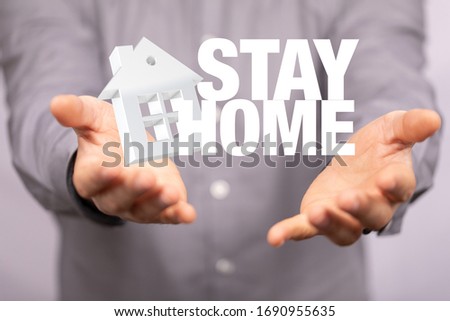 Stay home digital stay safe 3d
