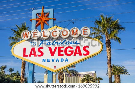 Sign on Las Vegas strip,Nevada Royalty-Free Stock Photo #169095992