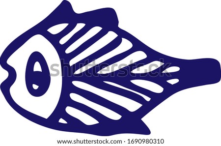 Vector drawing of stylized fish