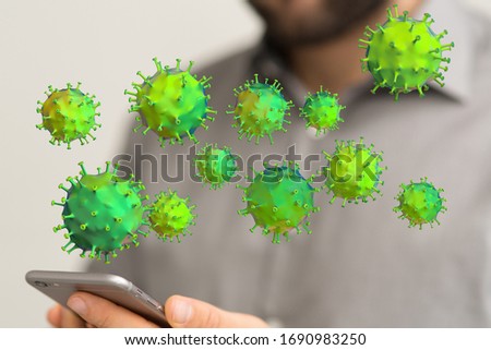 Virus abstract background. protection Genetics Bacteriological Microorganism.
