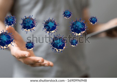 Virus abstract background. protection Genetics Bacteriological Microorganism.
