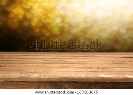 decoration of desk and gold space 