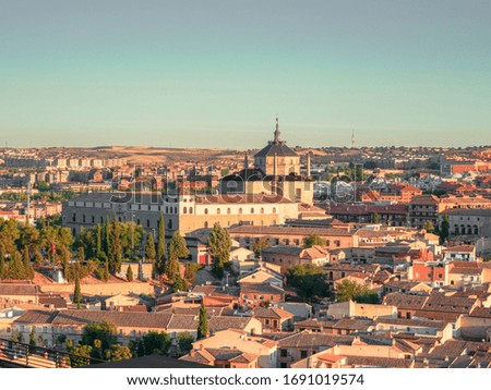 Aerial views of the historic city of Toledo
