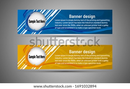 Abstract Web banner design background or header Templates. Illustrator vector design.