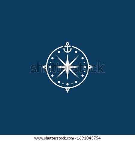 abstract vector graphic illustration marine compass