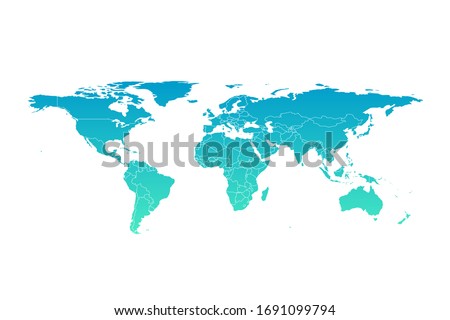 Vector world map infographic symbol. International illustration sign. Blue gradient global element for business, presentation, sample, web design, media, news, blog, report