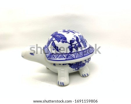 Ceramic decoration isolated on white background