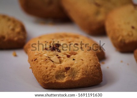 a picture of freshly baked Indian cookies