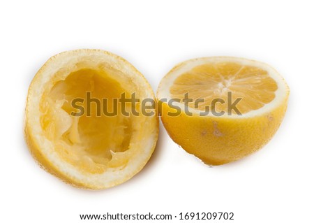 Lemon isolated on white background.Copy space