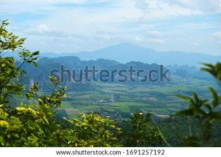 Fascinating jungle landscape at the dragon crest mountain / Khao ngon nak national park near Krabi, Thailand