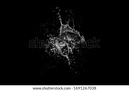 water splash isolated for product on background Royalty-Free Stock Photo #1691267038