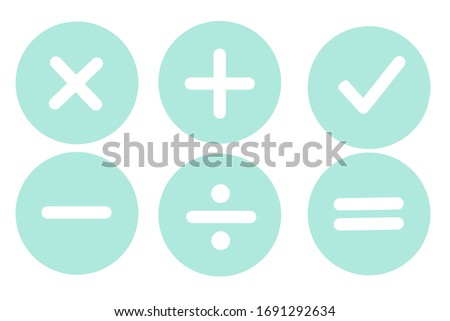 Set of calculation icon isolated on white background vector illustration.